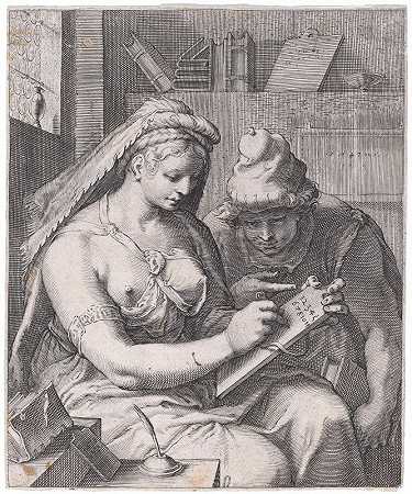 算术`Arithmetic (c. 1597) by Cornelis Jacobsz Drebbel
