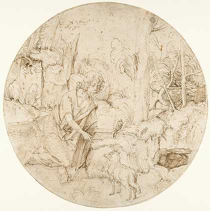 在荒野的聖施洗約翰`Saint John the Baptist in the Wilderness (ca. 1510–15) by Hans von Kulmbach