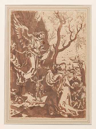 约阿希姆和天使`Joachim and the angel by Cigoli (Ludovico Cardi)