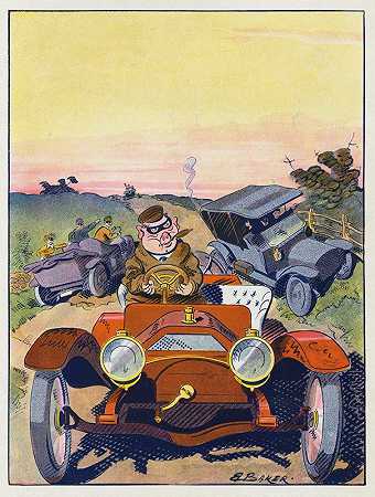 路中间的猪`The middle~of~the~road hog (1911) by Bryant Baker