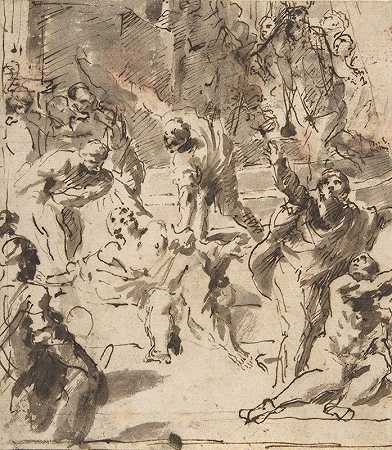 使徒托马斯的殉道`The Martyrdom of the Apostle Thomas (1638–1646) by Giovanni Lanfranco