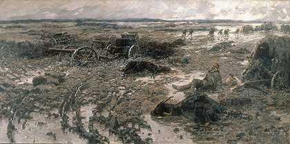 吕勒堡兹的土耳其撤退`The Turkish retreat of Lüleburgaz (1914) by Jaroslav Věšín