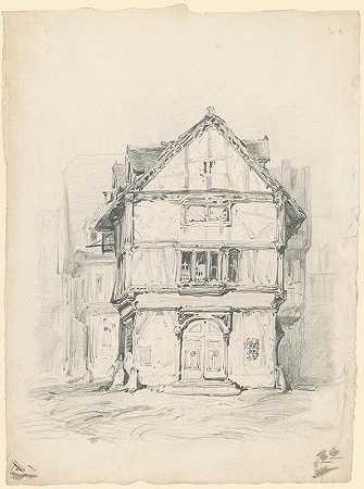房屋`House (c. 1835~1840) by Seth Wells Cheney