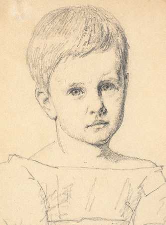 苏菲·弗里莫特小时候的画像`Portræt af Sophie Frimodt som barn (1834 – 1837) by Christen Købke