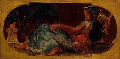 密涅夫`Minerve (1849 ~ 1852) by Eugène Delacroix