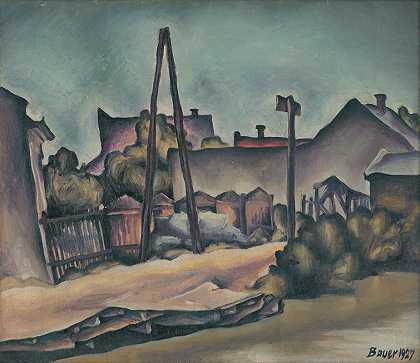 在篮边`Na okraji Košíc (1927) by Konštantín Bauer