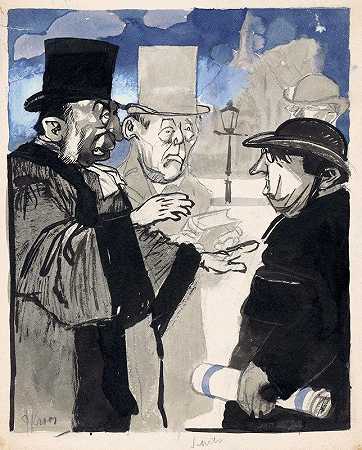 街上的男人`Mannen op straat (1920) by Patricq Kroon