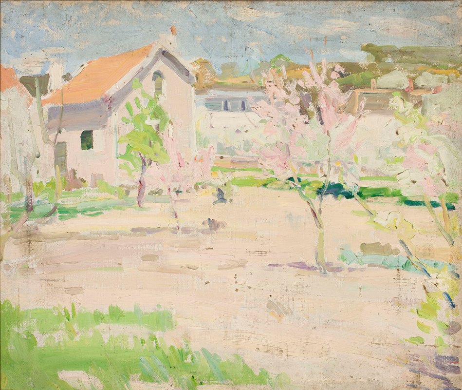 春景`Pejzaż wiosenny (1920~21) by Tadeusz Makowski