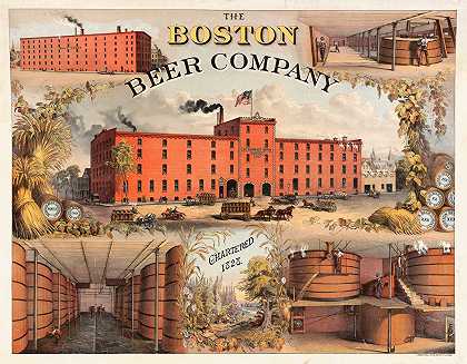 1828年特许成立的波士顿啤酒公司`The Boston Beer Company, chartered 1828 (ca. 1880)