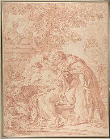 苏珊娜与长者`Susanna and the Elders (18th century) by Laurent Cars