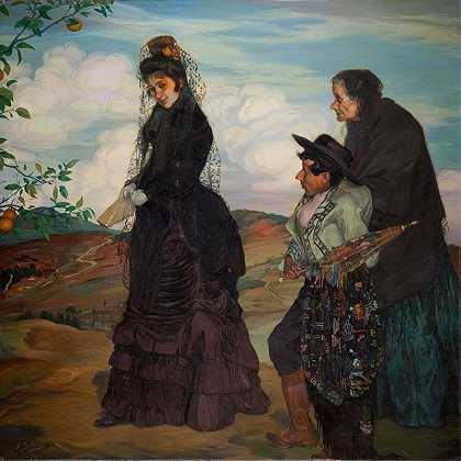 吉普赛人`La gitana (1904) by Ignacio Zuloaga