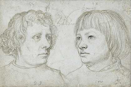 安布罗修斯和汉斯`Ambrosius and Hans (1511) by Hans Holbein The Elder