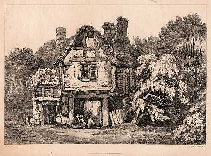 阿什伯恩附近`Near Ashbourn (1821) by Samuel Prout