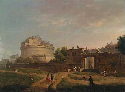 圣卡斯特尔安杰洛，罗马`Castel SantAngelo, Rome (1776) by John Inigo Richards