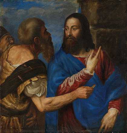 纳税银`The Tribute Money (circa 1485) by Titian