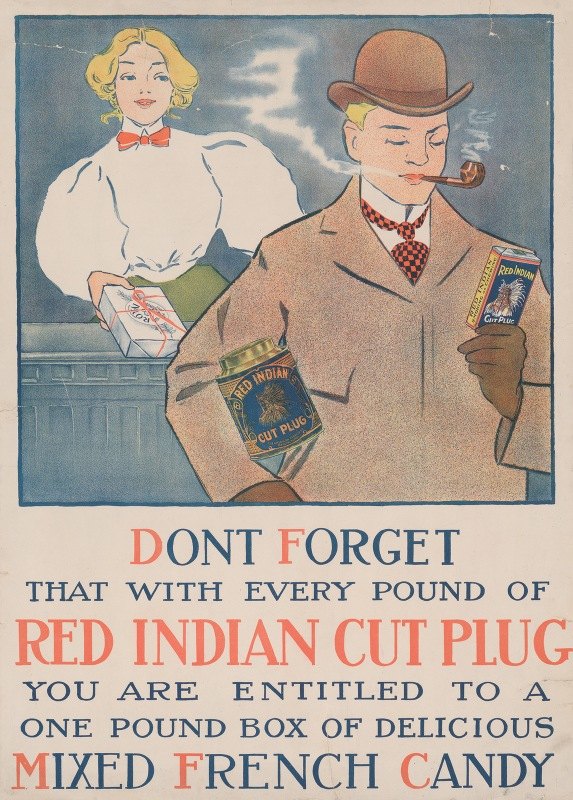 红印度木塞`Red Indian cut plug (1900)