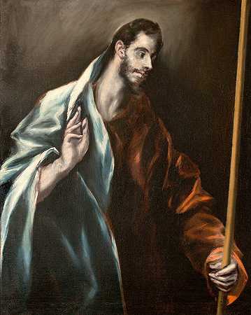 圣托马斯使徒`Apostle St Thomas (1610~1614) by El Greco (Domenikos Theotokopoulos)
