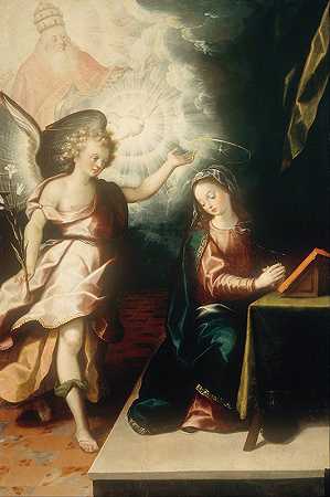 公告`The Annunciation (before 1638) by Luis Juárez