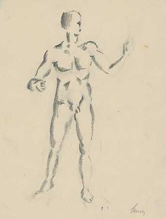 男性裸体`Mužský akt (1924–1927) by Konštantín Bauer