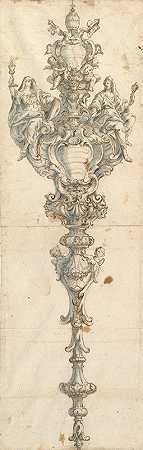狼牙棒的设计`Design for a Mace (1646–1722) by Giovanni Giardini