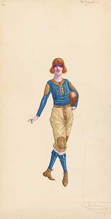 足球，5`Football, 5 (1912 ~ 1924) by Will R. Barnes