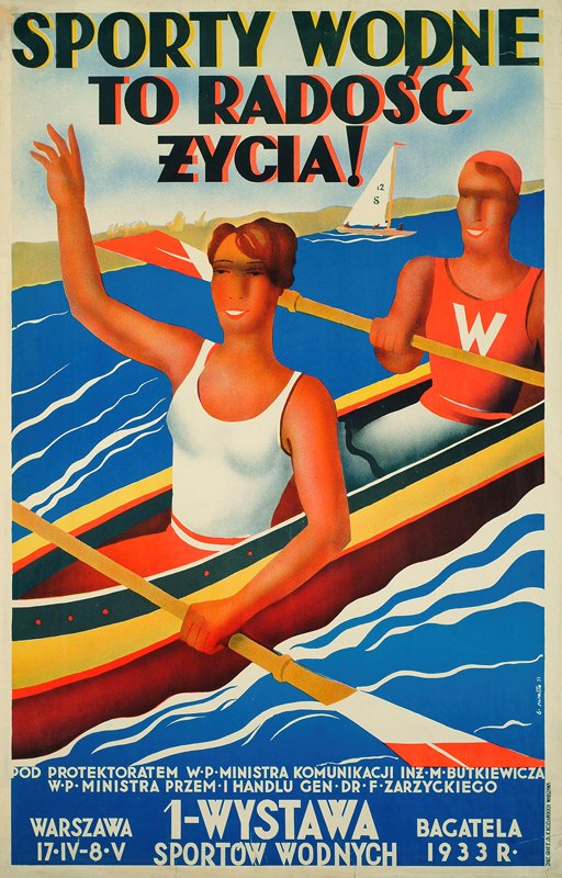 水上运动是生活的乐趣！`Sporty wodne to radość życia! (1933) by Bolesław Surałło-Gajduczeni