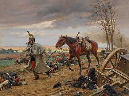 战后（滑铁卢）`Après la bataille (Waterloo) by Paul Louis Narcisse Grolleron