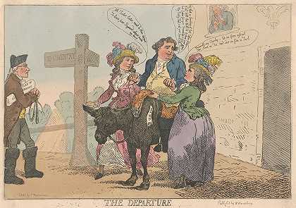 出发`The departure (1784) by Thomas Rowlandson