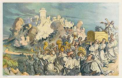 耶利哥的城墙`The walls of Jericho (1910) by Udo Keppler