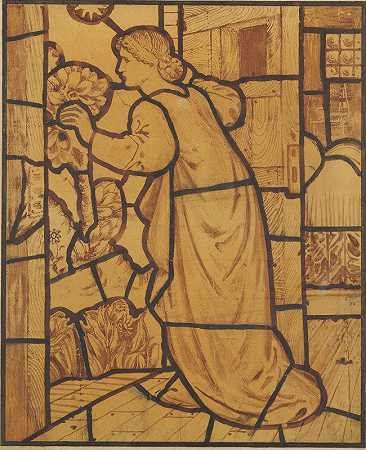 所罗门之歌——我向我的爱人敞开心扉`The Song of Solomon – I opened to my Beloved by Sir Edward Coley Burne-Jones