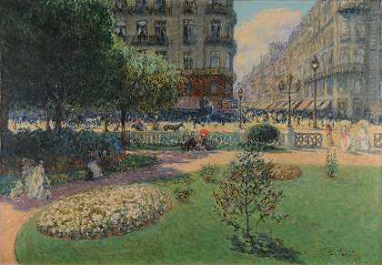 特里尼广场`Le Square de la Trinité (1900) by Louis Paviot