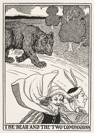 熊和两个同伴`The Bear and the Two Companions (1900) by Percy J. Billinghurst