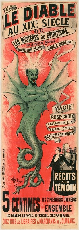 19世纪的魔鬼还是医生战斗中的灵性之谜`Le Diable au XIXe siècle ou les Mystères du spiritisme par le docteur Bataille (1895) by Albert Guillaume