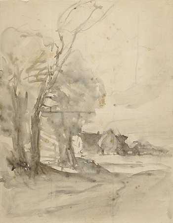 风景画`Landschap (1827 ~ 1891) by Johannes Bosboom