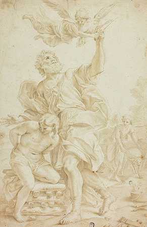 以撒的牺牲`Sacrifice of Isaac by After Domenico Piola