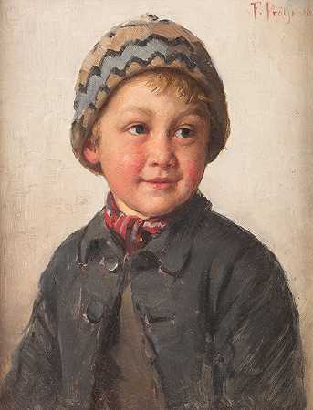小男孩`Young Boy (1906) by Friedrich Anton Prölss