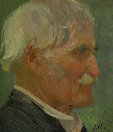 老人的头`Head Of An Old Man (1890–1900) by Jozef Hanula
