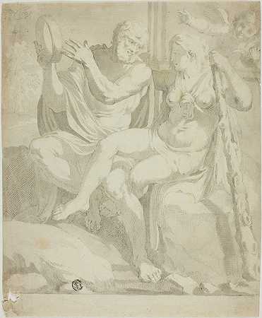 赫拉克勒斯和伊奥勒`Hercules and Iole (1600) by After Annibale Carracci