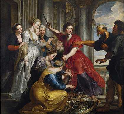 阿基里斯发现`Achilles discovered by Ulysses and Diomedes by Ulysses and Diomedes by Peter Paul Rubens
