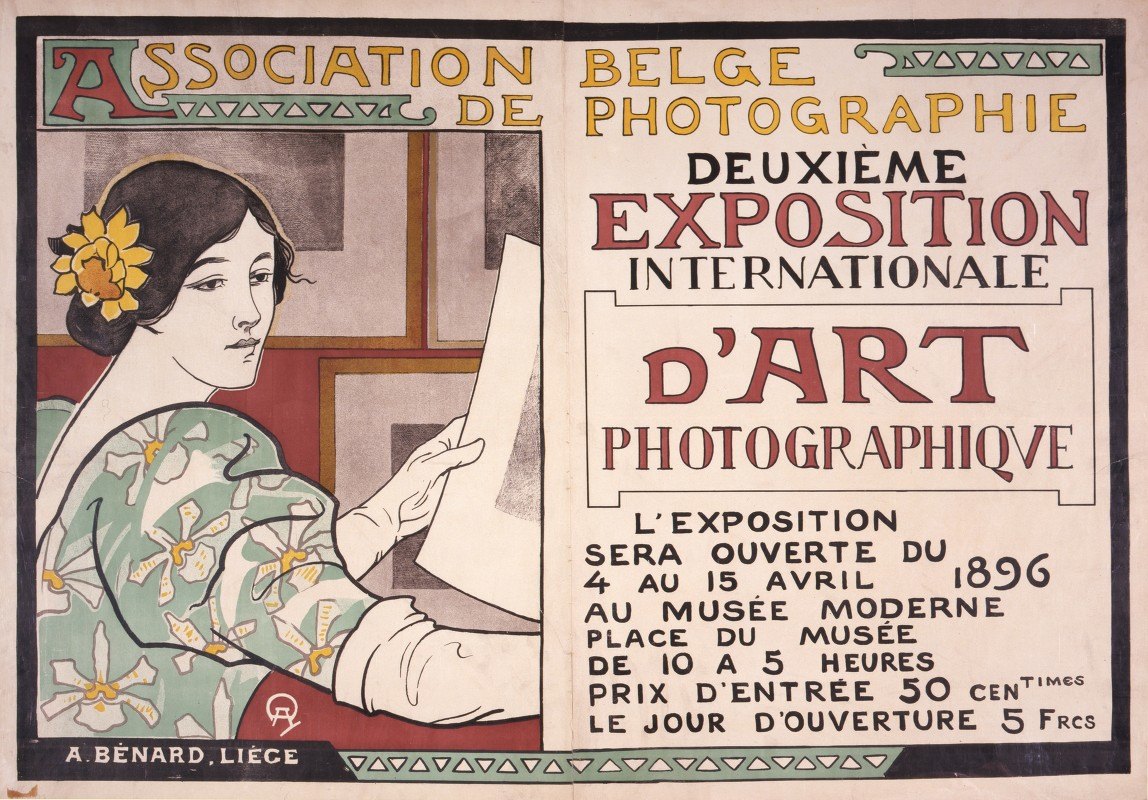 第二次国际曝光摄影艺术，比利时摄影协会`Deuxième éxposition international dart photographique, Association Belge de Photographie (1896) by Auguste Donnay