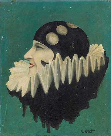 皮耶雷特之首`Head of Pierette (1930) by R. FERRÉ