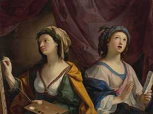绘画与音乐的寓言`
Allegory of Painting and Music by Giovanni Andrea Sirani