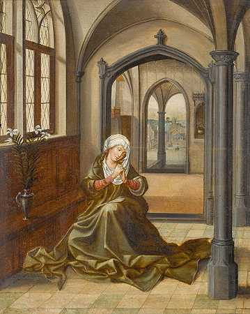 祈祷中的圣母`The Virgin in Prayer (16th century) by South Netherlandish School