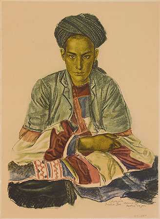 Cherzea，游牧首领的儿子`Cherzea, Fils d’un Chef Nomade (1931) by Alexander Evgenievich Yakovlev