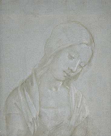 年轻女子的半身像`Bust of a Young Woman (ca. 1495) by Piero di Cosimo