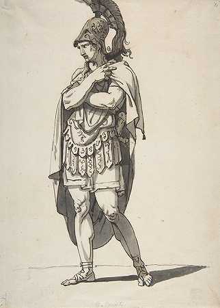 站立的战士`Standing Warrior by Bartolomeo Pinelli