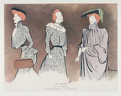 弗朗西斯·德克罗塞特和弗雷德里克·格雷萨克的桥梁，杰奎琳的角色，沃德维尔剧院`La Passerelle de Francis de Croisset et Frédérique Gresac, rôle de Jacqueline, Théâtre du Vaudevill (1902)