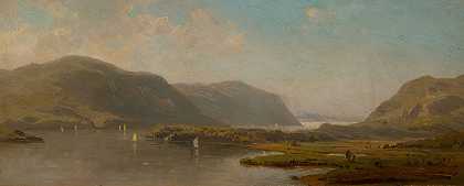西点军校上方的哈德逊河`Hudson River Above West Point by Hermann Fuechsel