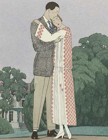 Doeuillet的Caline连衣裙/Larsen的夹克`La Caline Robe de Doeuillet / Veston de Larsen (1922)