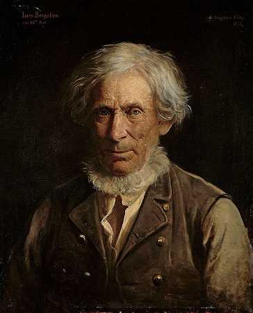 艺术家他的父亲拉尔斯·伯格斯林`The Artists Father, Lars Bergslien (1870) by Knud Bergslien